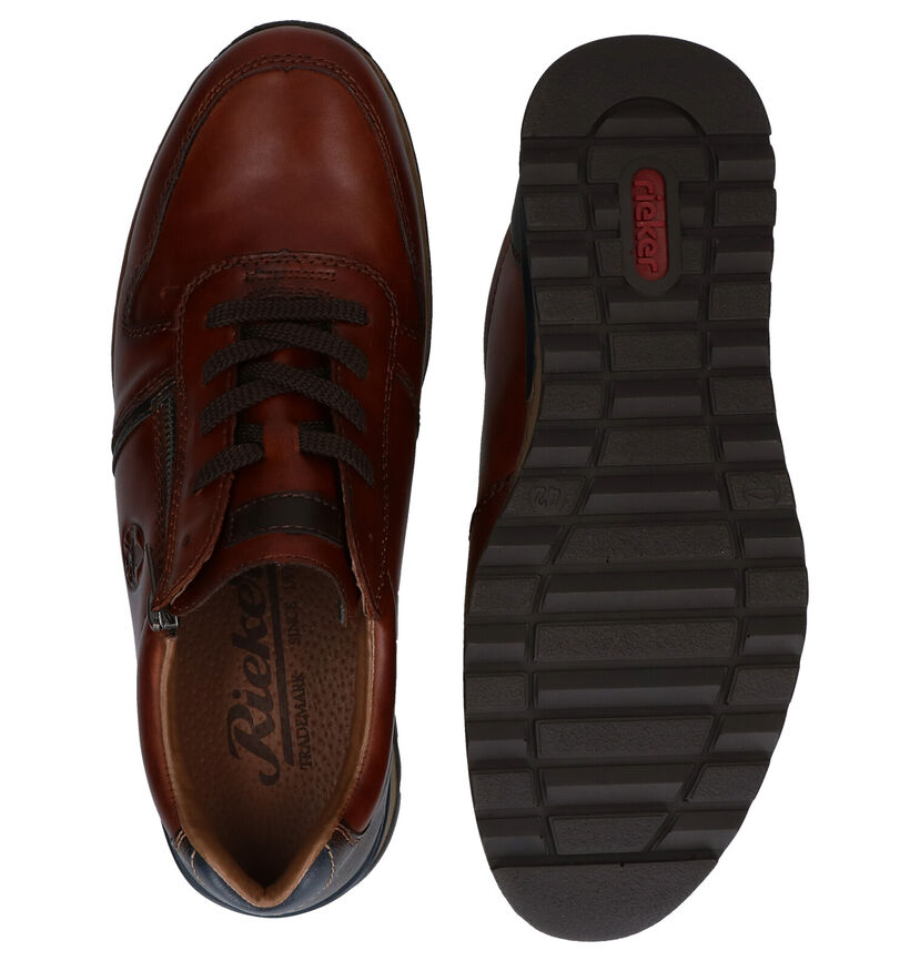 Rieker Chaussures à lacets en Cognac en cuir (297762)