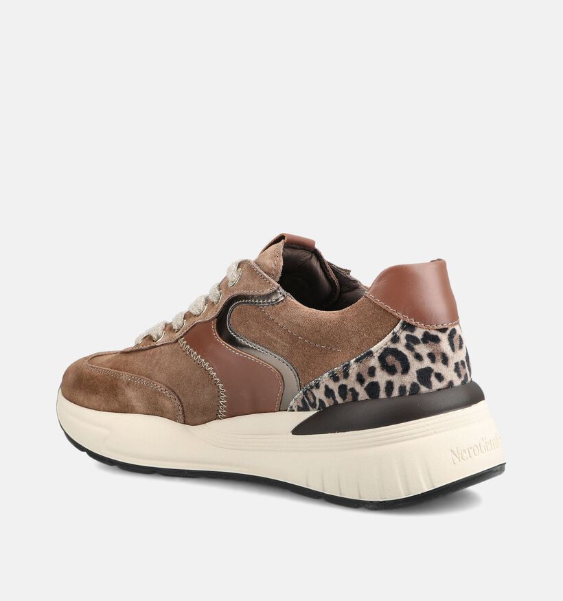 NeroGiardini Baskets en Beige pour femmes (379437) - pour semelles orthop&eacute;diques