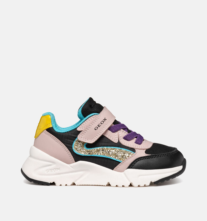 Geox Loftus Blauwe/Roze Sneakers voor meisjes (360382) - geschikt voor steunzolen