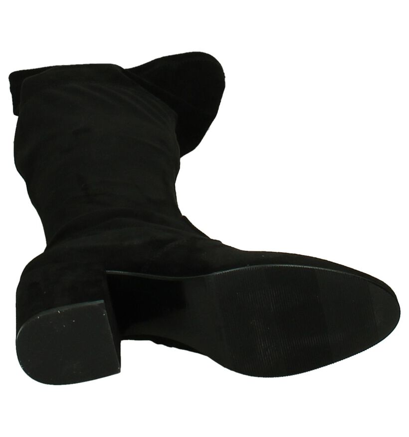 Zwarte Via Roma Overknee Laarzen in stof (201167)