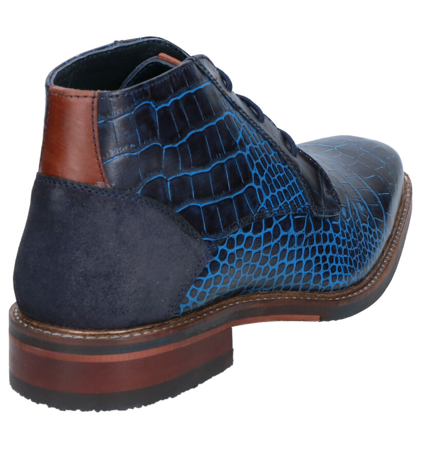 Chaos Chaussures hautes en Bleu foncé en cuir (254863)