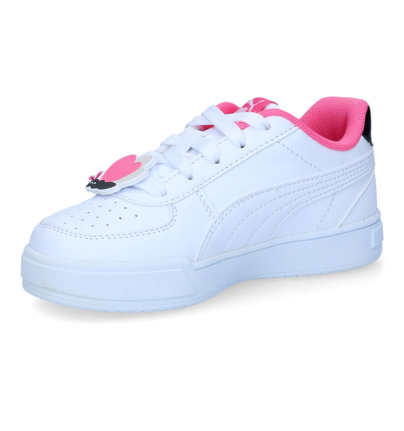 Puma Caven Small World Baskets en Blanc pour filles (311300) - pour semelles orthopédiques