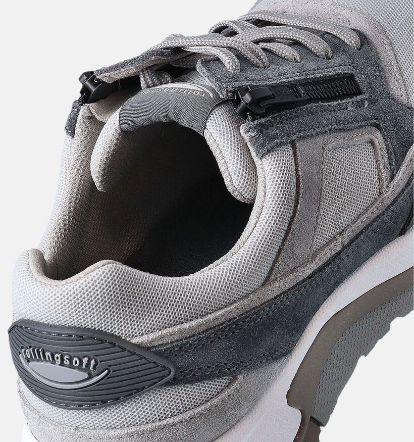 Pius Gabor Grijze Veterschoenen voor heren (354901) - geschikt voor steunzolen