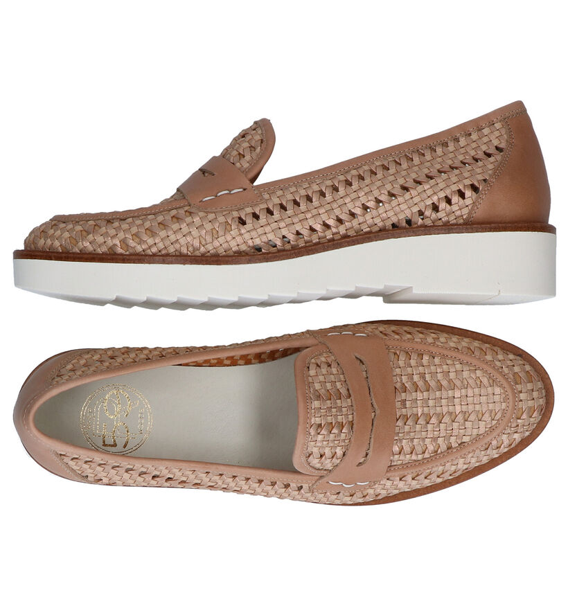 River Woods Beige Loafers in leer (289199)