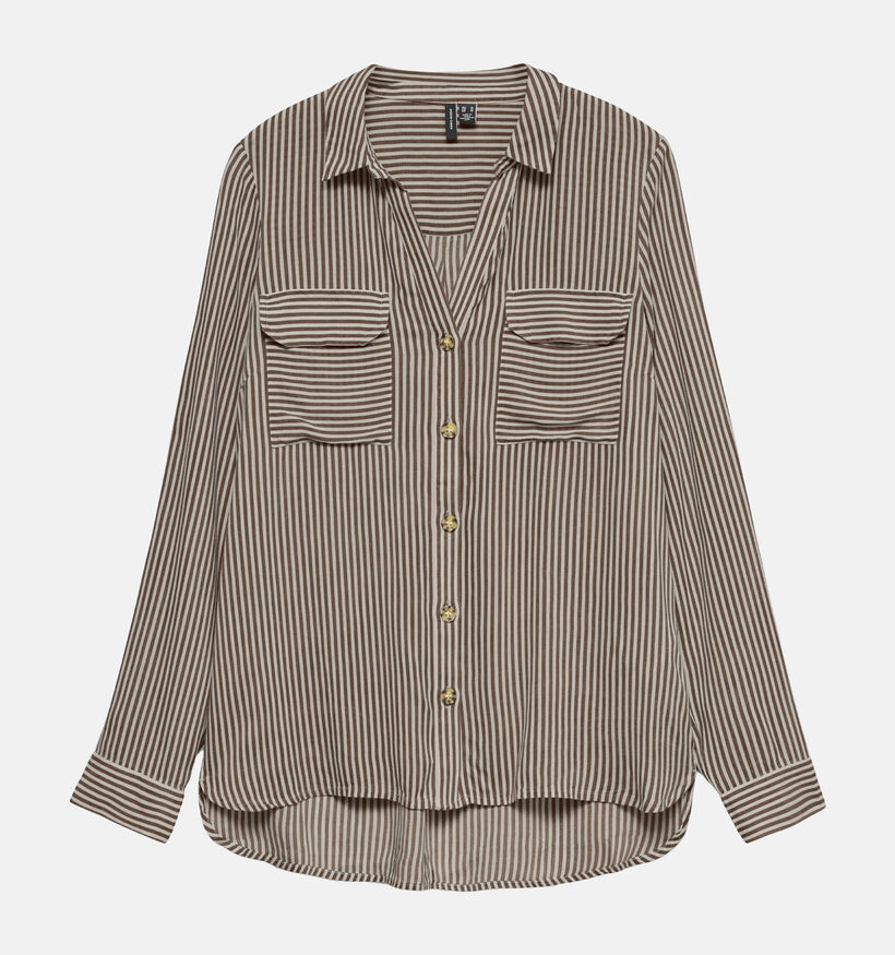 Vero Moda Curve Bumpy Bruine Hemd voor dames (381431)