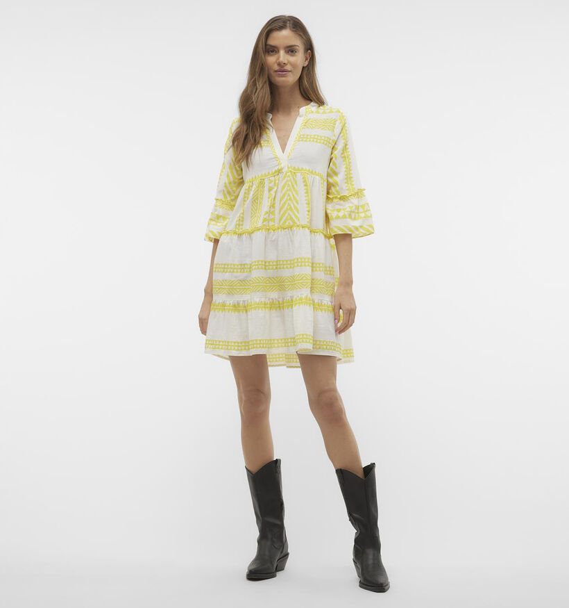 Vero Moda Dicthe Robe boho en Jaune pour femmes (337279)