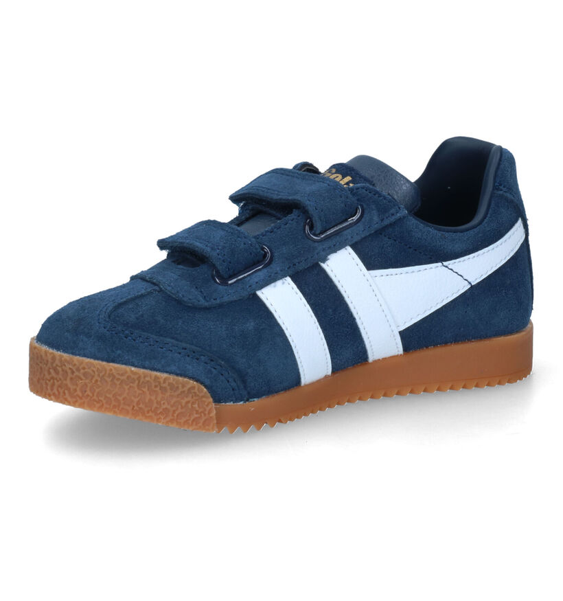 Gola Harrier Strap Blauwe Sneakers voor jongens, meisjes (335822)