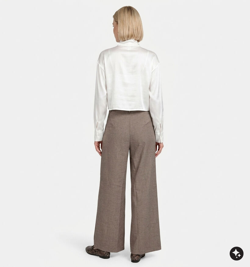 Minuit Douze Wesley Pantalon classique en Beige pour femmes (381852)
