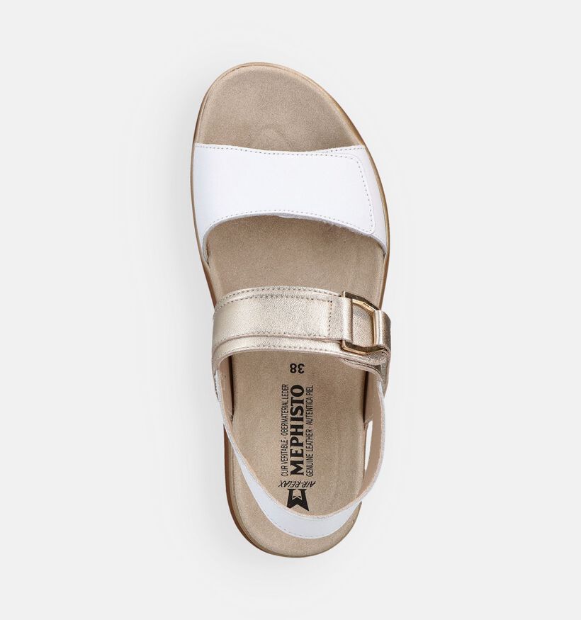 Mephisto Dakota Sandales en Blanc/Or pour femmes (370565)