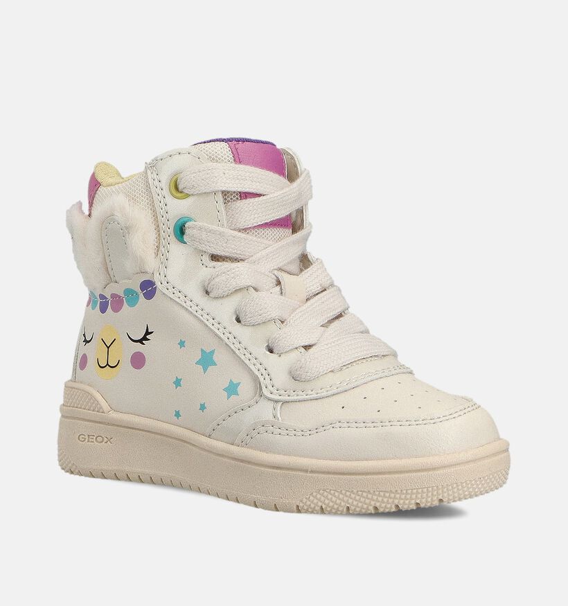 Geox Washiba Witte Hoge Schoenen voor meisjes (361943) - geschikt voor steunzolen