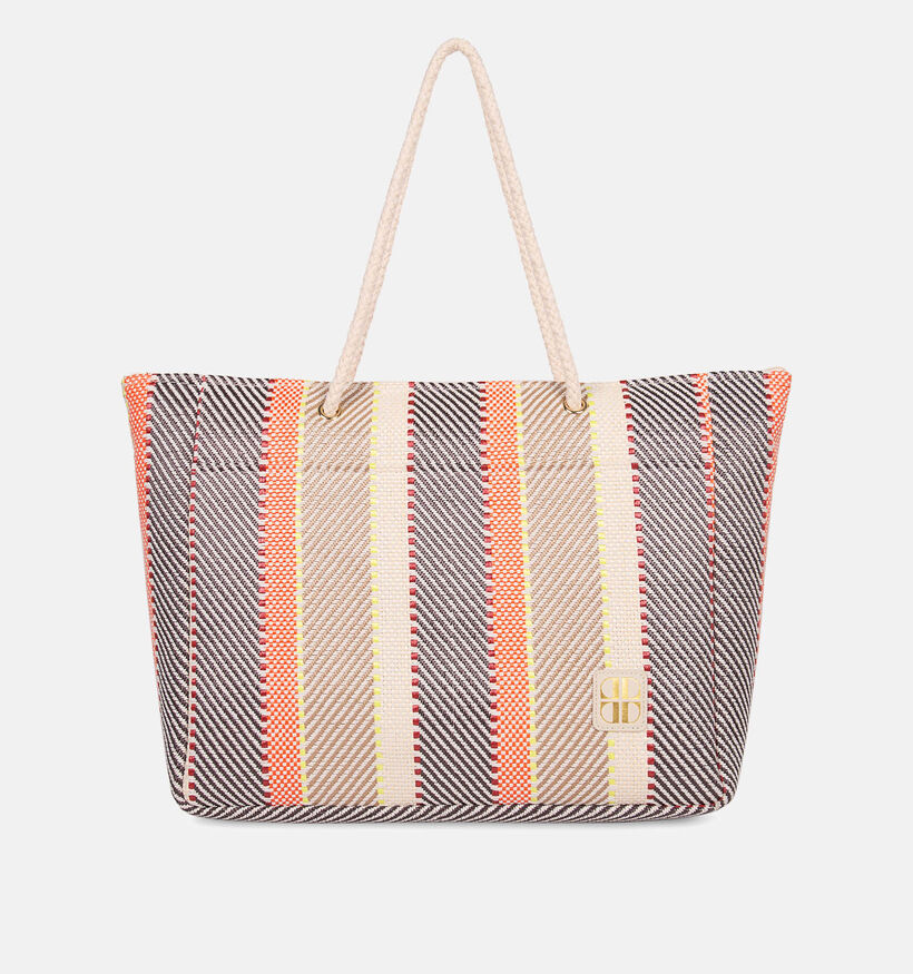 Laurent David Oranje/Beige Strandtas voor dames (373959)