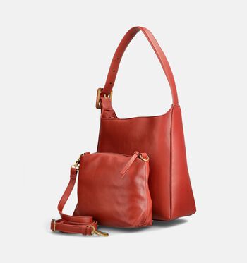 Tamaris Schoudertassen Bruin/Taupe/Rood