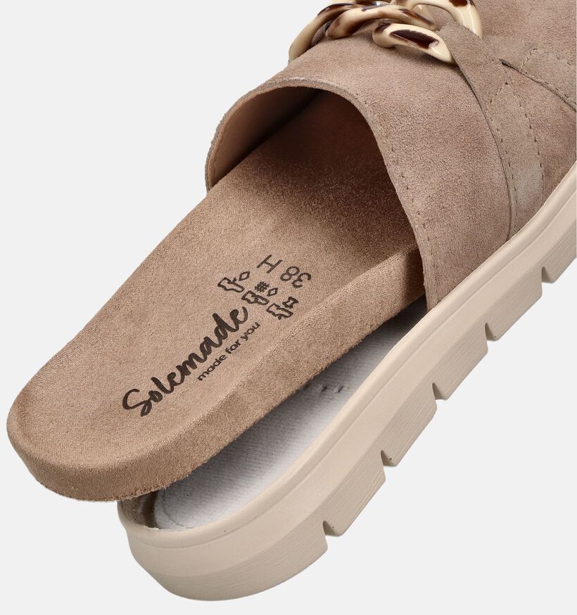 Solemade Abby 07 Taupe Slippers voor dames (371653) - geschikt voor steunzolen