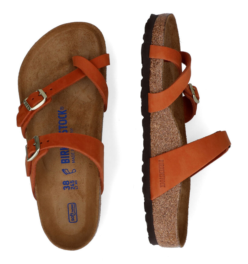 Birkenstock Mayari Bruine Teenslippers in nubuck (305613)