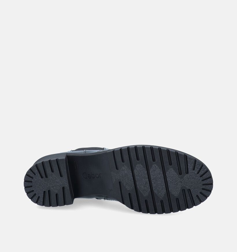 Gabor Zwarte Enkellaarzen met blokhak voor dames (347090) - geschikt voor steunzolen