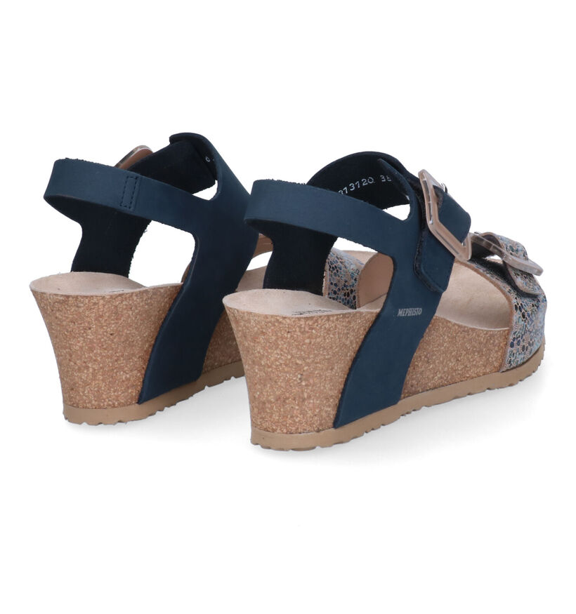 Mephisto Lissia Blauwe Sandalen in nubuck (306952)