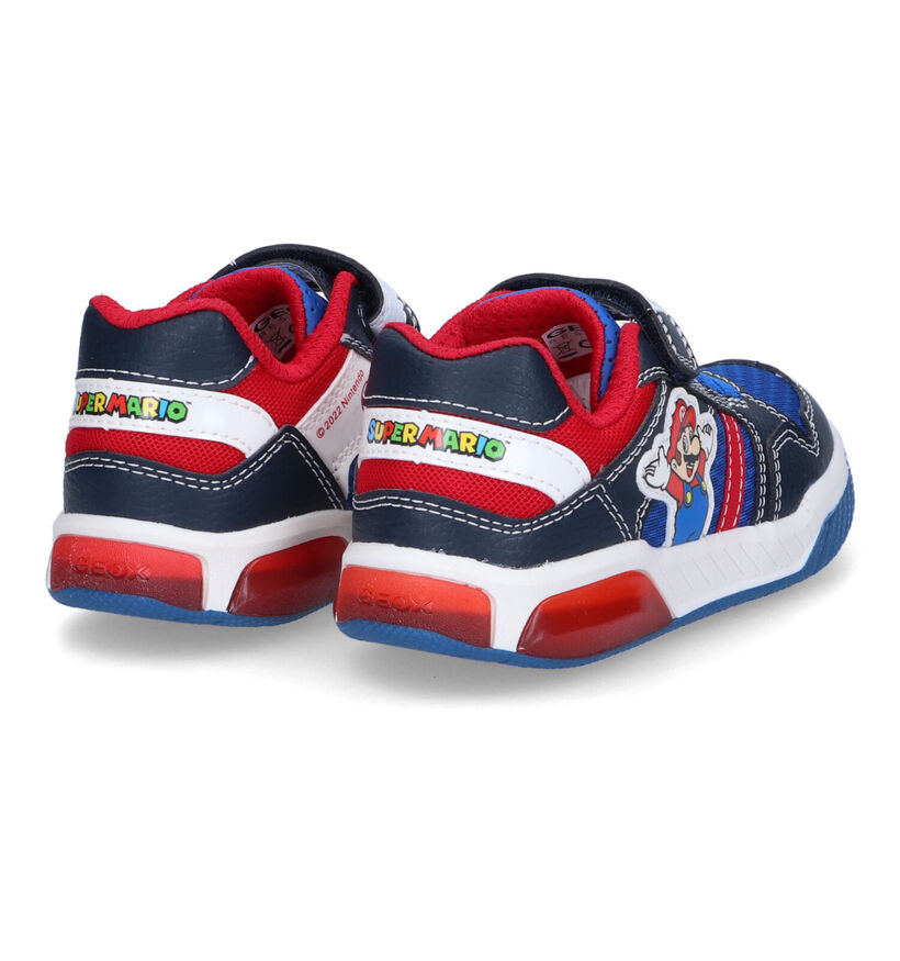 Geox Super Mario Blauwe Sneakers met Lichtjes voor jongens (302604) - geschikt voor steunzolen