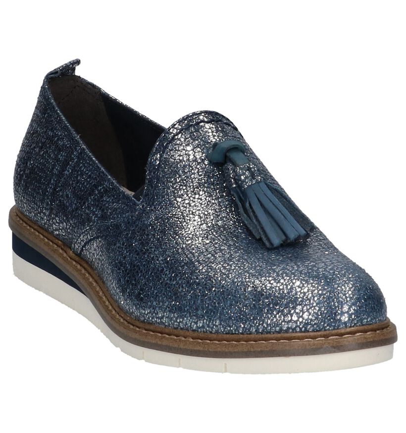 Tamaris Loafers en Bleu foncé en cuir (214196)