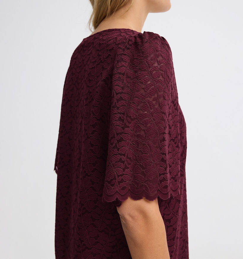 Fransa Amelia Robe mi-longue en Bordeaux pour femmes (382242)