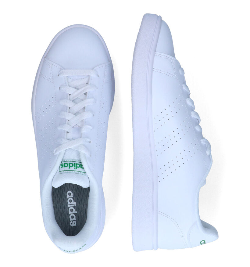 adidas Advantage Base Witte Sneakers in kunstleer (318165)