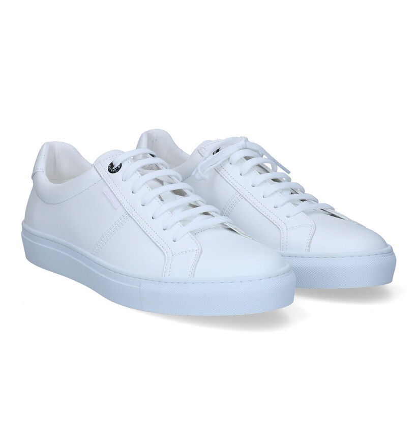 Van Lier Chaussures plates en Blanc en cuir (307838)