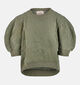 Orfeo Nema Kakigroene Sweater met Pofmouwen voor dames (371939)