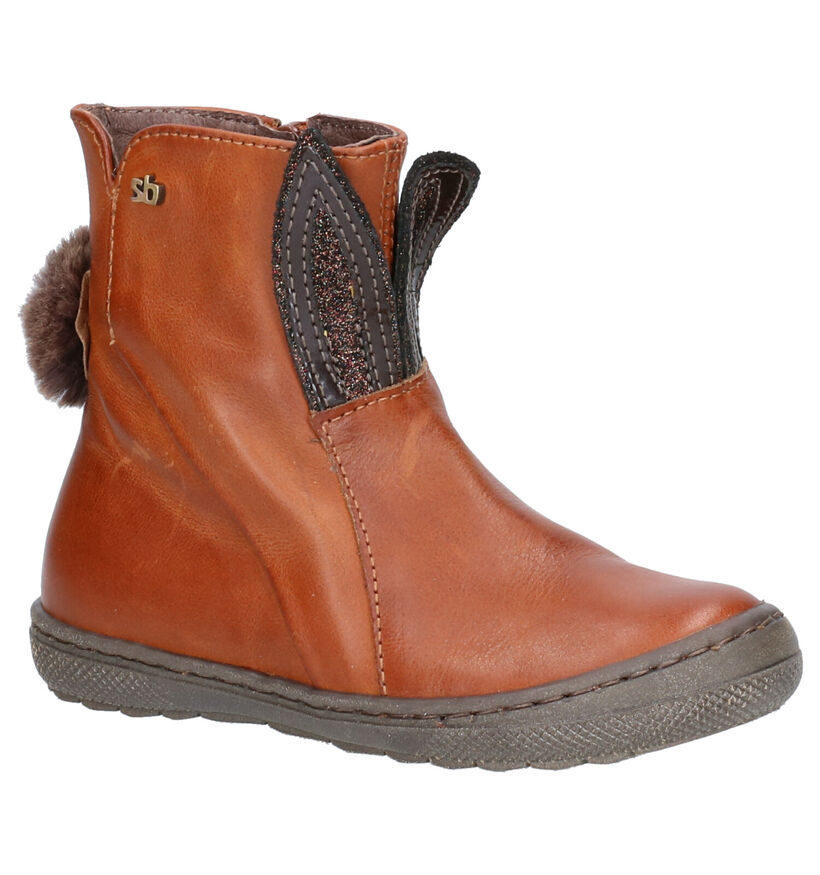 STONES and BONES Rean Bottes basses en Cognac pour filles (298000) - pour semelles orthopédiques