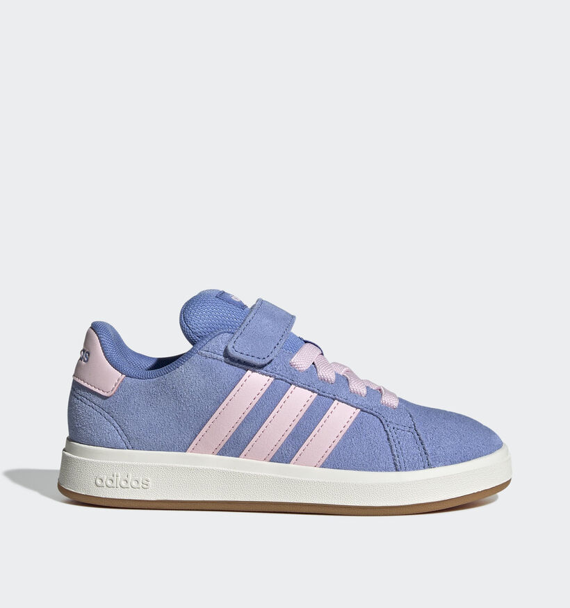 adidas Grand Court 00s Blauwe/Roze Sneakers adidas Grand Court 00s Blauwe/Roze Sneakers voor meisjes (365401) - geschikt voor steunzolen