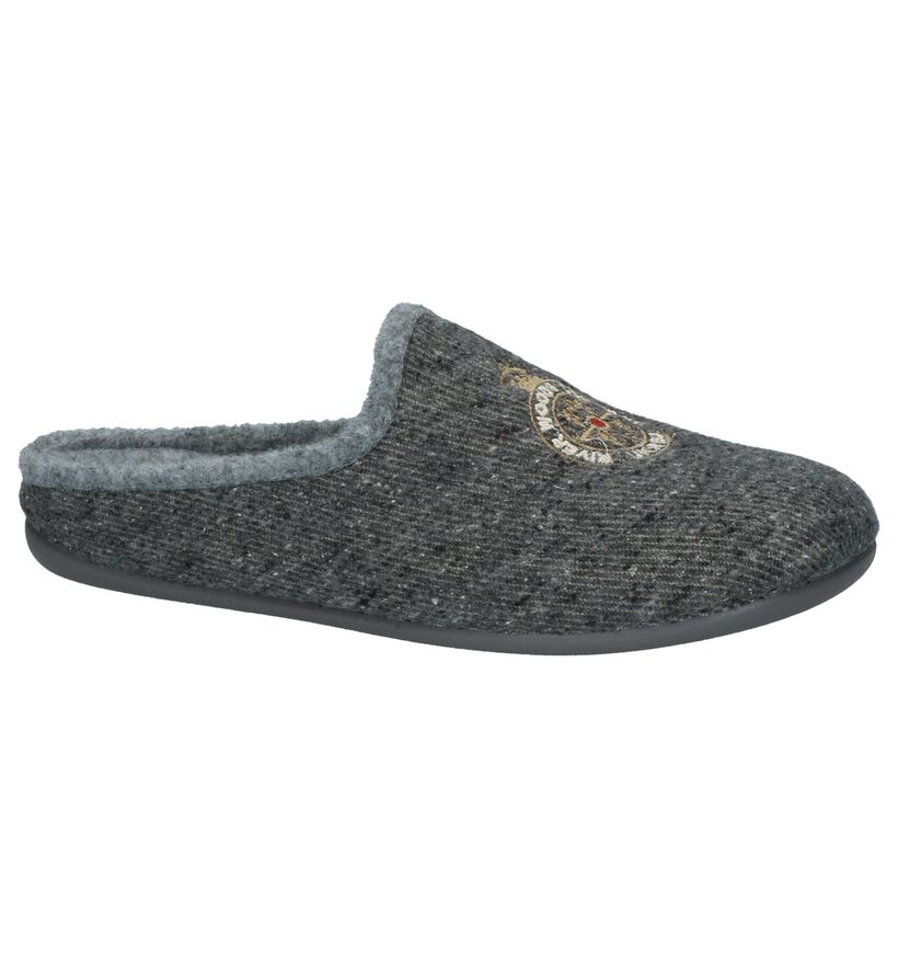 River Woods Pantoufles ouvertes en Gris en textile (231806)