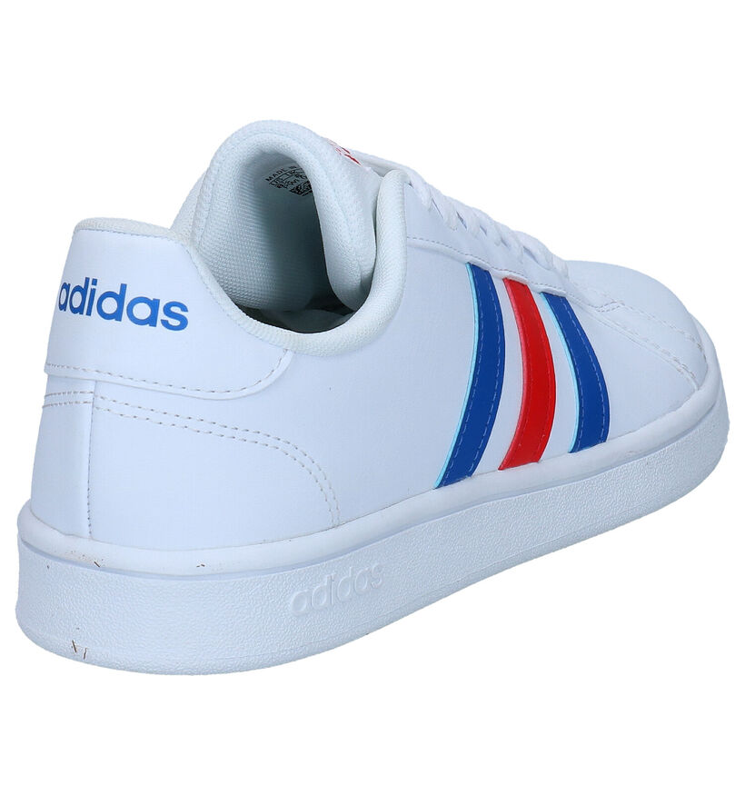adidas Grand Court Base Witte Sneakers in kunstleer (308441)