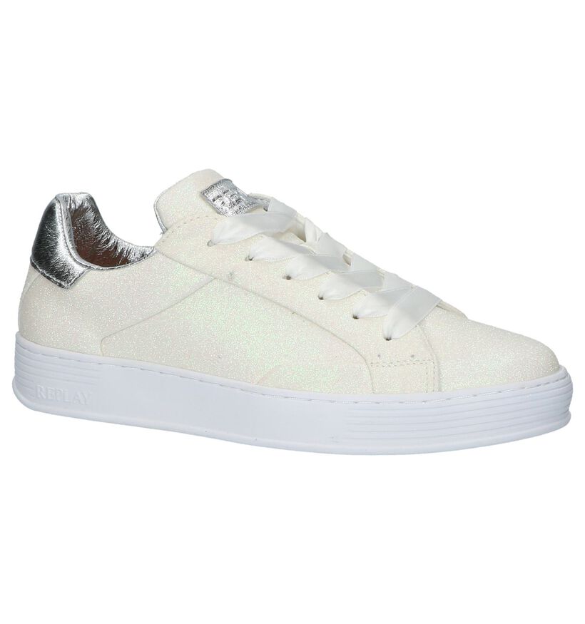 Replay Witte Sneakers met Glitters, , pdp
