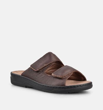 Rieker Slippers Zwart/Bruin