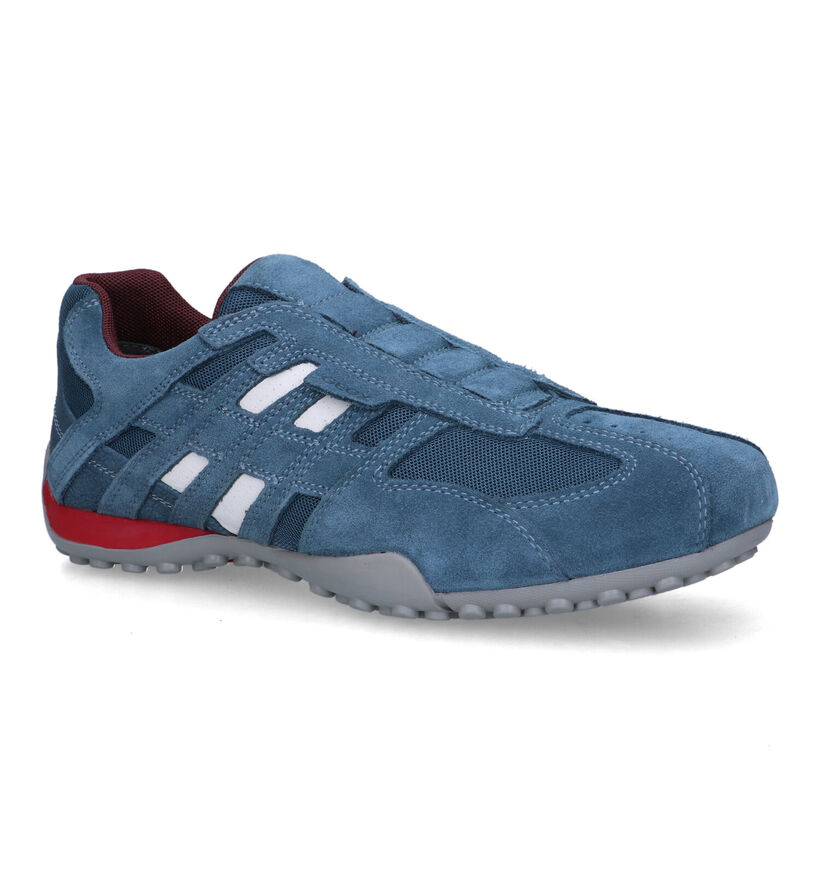 Geox Uomo Blauwe Instappers in daim (326763)