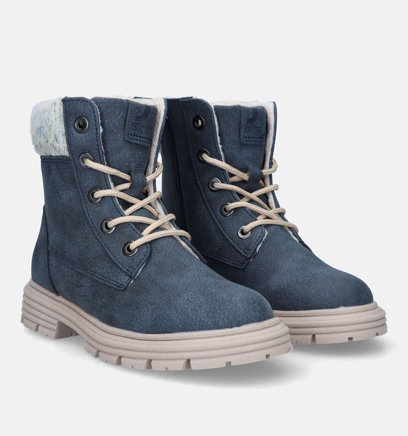 SJ Blauwe Bottines voor meisjes (329511) - geschikt voor steunzolen