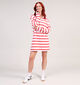 Pieces Naja Gestreepte Polojurk Roze/Rood voor dames (366374)
