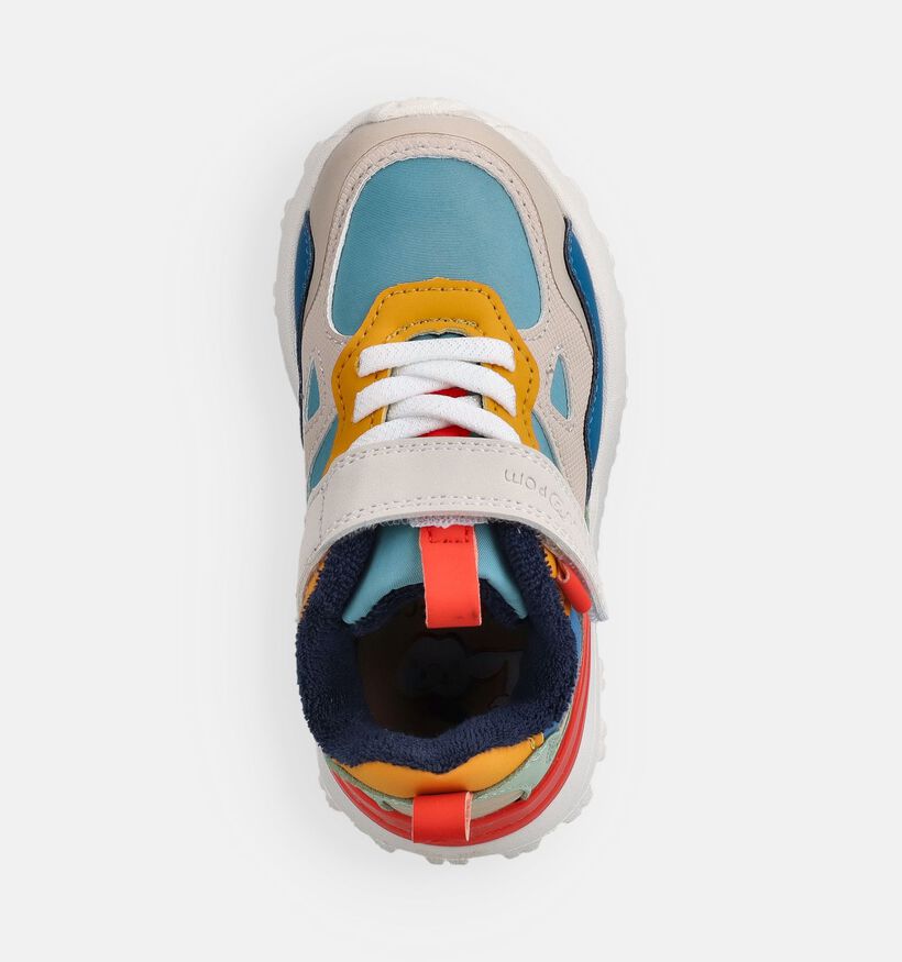 Shoo Pom Joggy Scratch Blauwe/Colorblock Sneakers voor meisjes (370970) - geschikt voor steunzolen