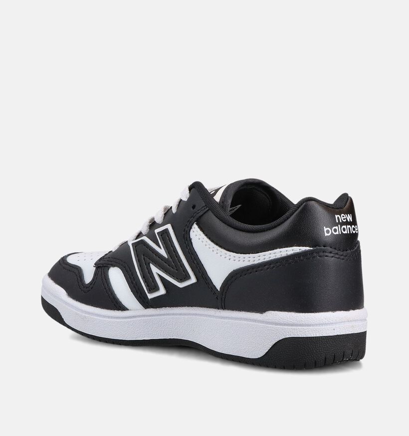 New Balance 480 Zwarte/Witte Sneakers voor jongens (375254) - geschikt voor steunzolen