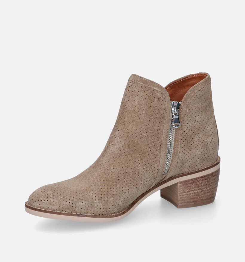 Signatur Bottines à talons en Taupe pour femmes (340790)