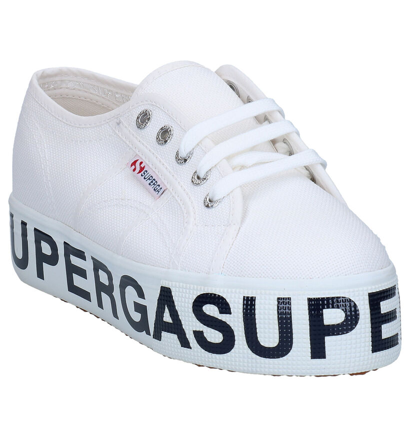 Superga Witte Sneakers in stof (284306)
