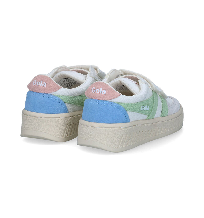 Gola Grandslam Trident Strap Witte Sneakers voor meisjes (335714) - geschikt voor steunzolen
