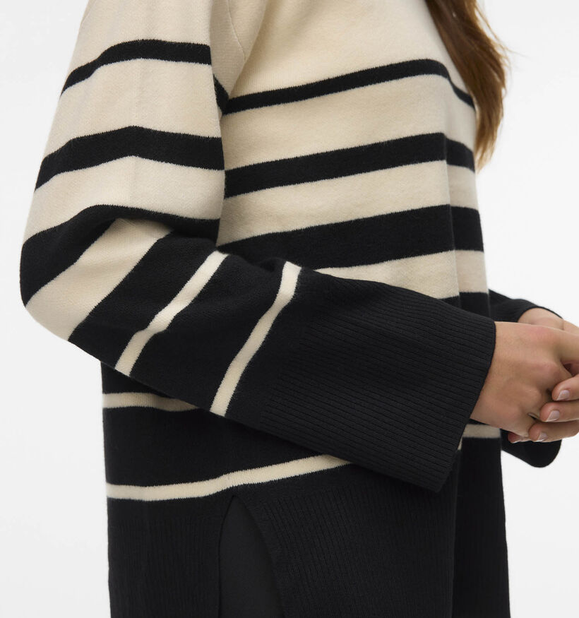 Vero Moda Saba Stripe Zwarte/Beige Trui voor dames (361194)