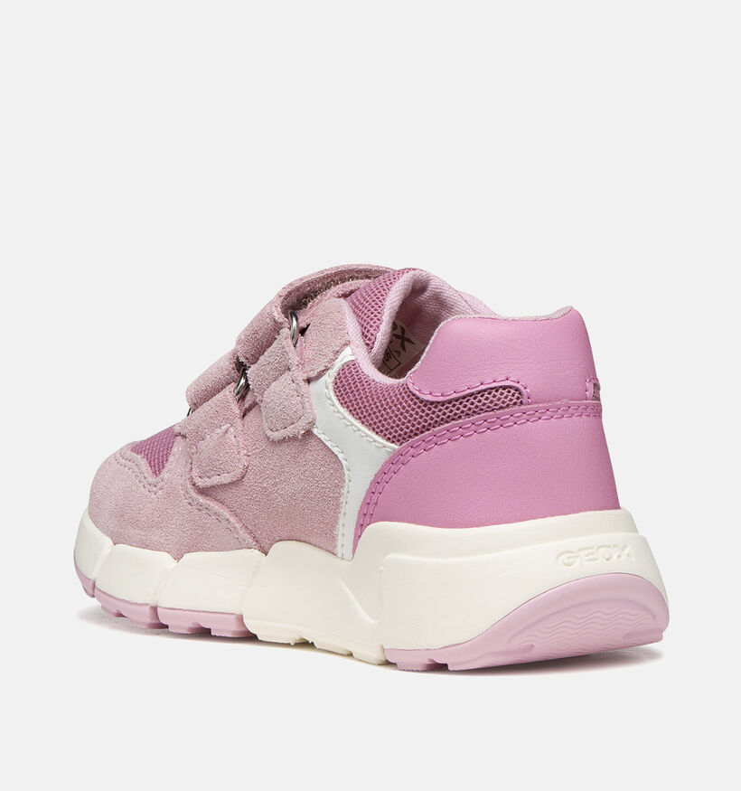 Geox Flexyper Baskets en Rose pour filles (370154) - pour semelles orthop&eacute;diques