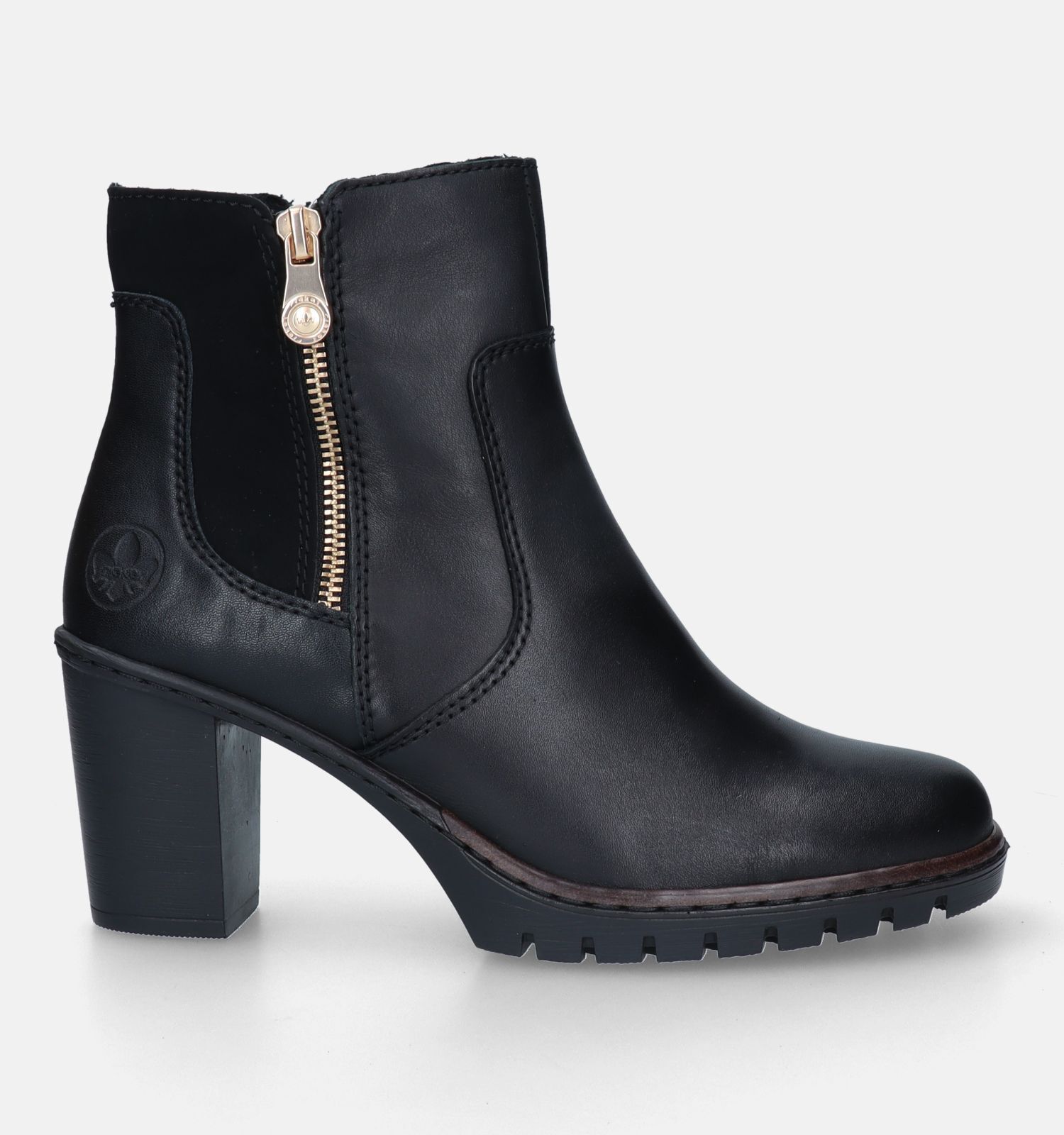 Rieker Bottines avec talon haut en Noir Femmes Bottines en ligne sur TORFS.BE