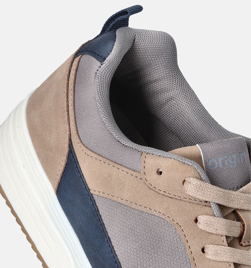 Origin Chaussures à lacets en Taupe pour hommes (353897) - pour semelles orthopédiques