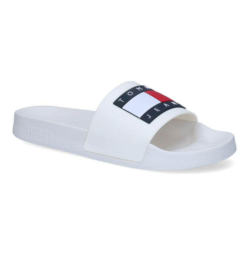 TH Tommy Jeans Flag Claquette de Piscine en Blanc pour femmes (303952)