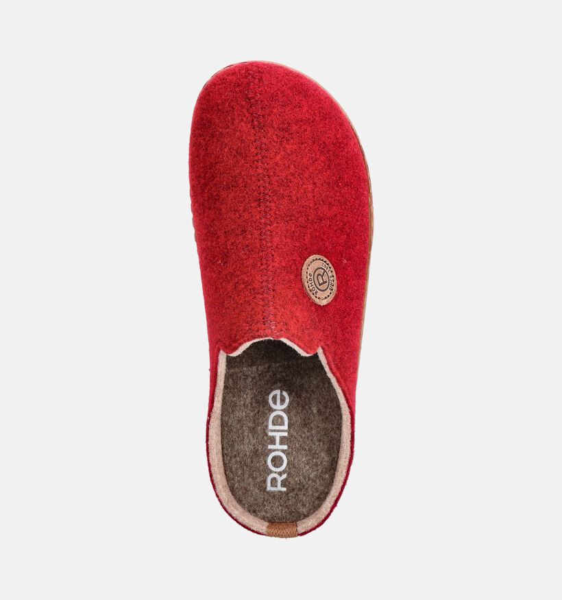 Rohde Foggia Pantoufles ouvertes en Rouge pour femmes (380031) - pour semelles orthop&eacute;diques