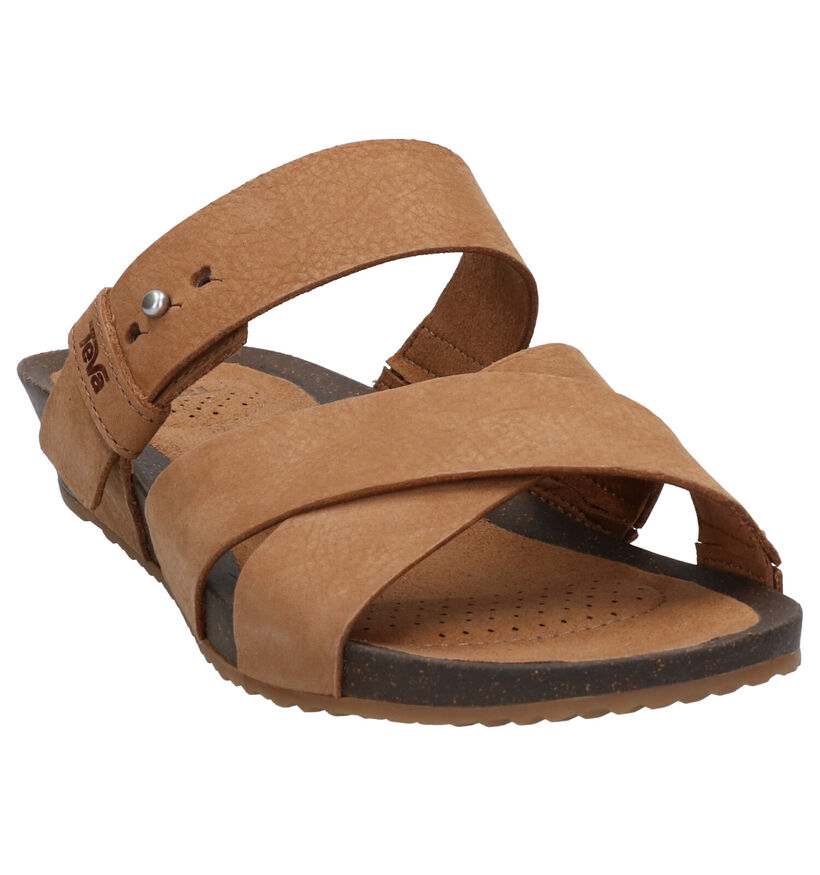 Teva Mahonia Nu-pieds en Marron en nubuck (270614)