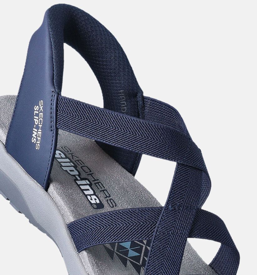 Skechers Reggae Slim Stretch Flex Blauwe Sandalen voor dames (354740)