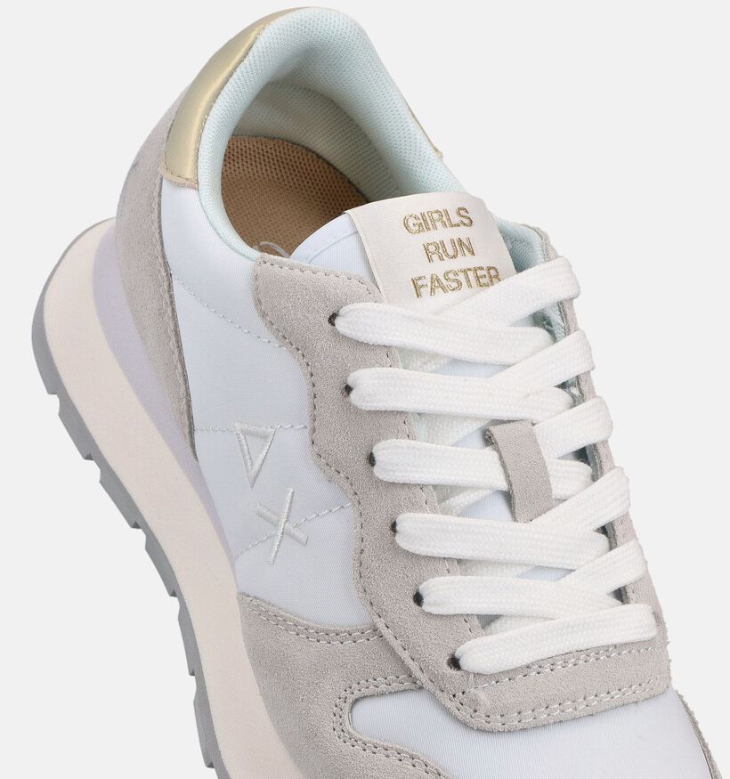 Sun68 Ally Gold Silver Witte Sneakers voor dames (368713) - geschikt voor steunzolen