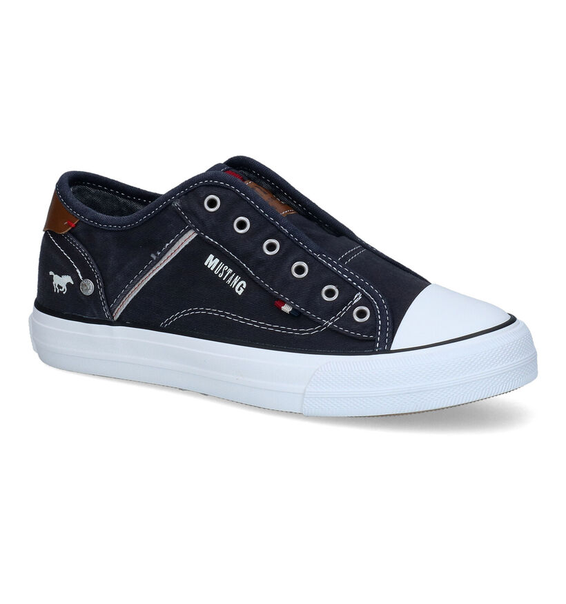 Mustang Slip-ons en Bleu pour femmes (303675)